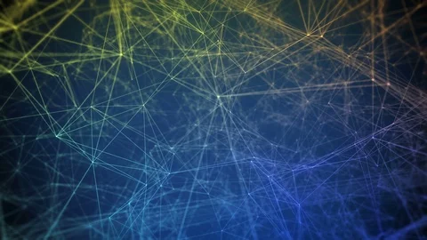 Abstract colorful animated network lines  Stock Footage 112594906