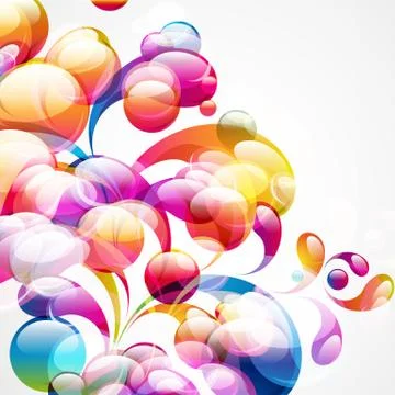 Abstract colorful arc-drop background. vector. Stock Illustration