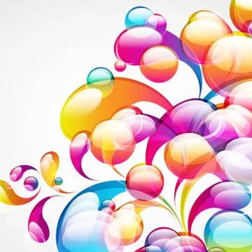 Abstract colorful arc-drop background. vector. Stock Illustration