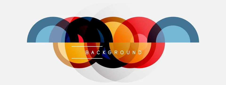 Abstract colorful arcs overlap, creating dynamic visual effect. Background te Иллюстрация