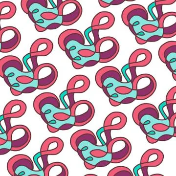 Abstract colorful art on white pattern Illustrazione stock
