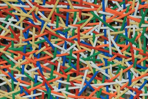 Abstract colorful Artificial rattan pattern Stock Photos