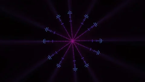 Abstract colorful audio equalizer on a black background. Stock-Footage 233743321