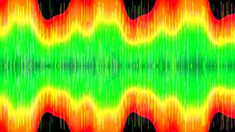 Abstract Colorful Audio Waveform Visualization Background Loop Stock Footage 336769104