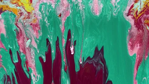 Abstract colorful background. Abstract pattern of liquid mixed oil paints. Vídeo Stock 150093402