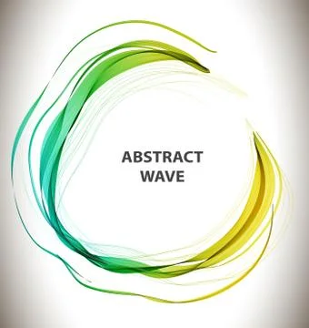 Abstract colorful background with circle wave Stock Illustration