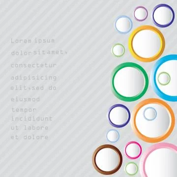 Abstract colorful background with circles. Stock Illustration
