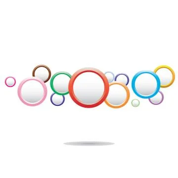 Abstract colorful background with circles Stock Illustration