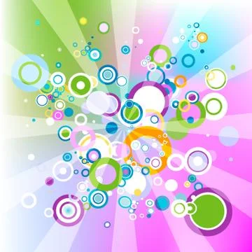Abstract colorful background with circles Stock Illustration