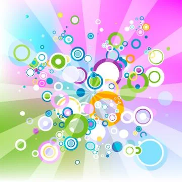 Abstract colorful background with circles Stock Illustration
