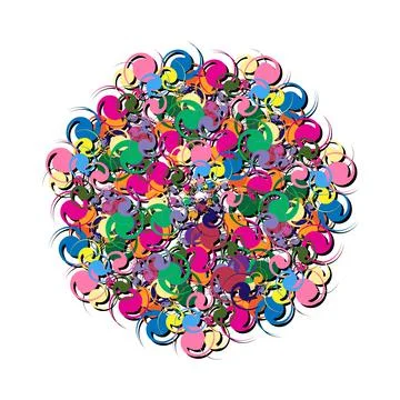 Abstract colorful background with circles Stock Illustration