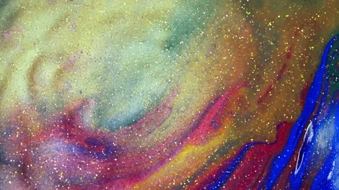 Abstract, colorful background with different textures Stock Footage 235820342