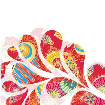 Abstract colorful background with drops Stock Illustration