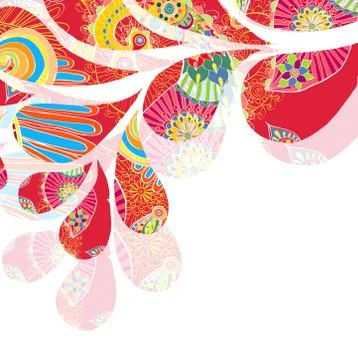 Abstract colorful background with drops Stock Illustration