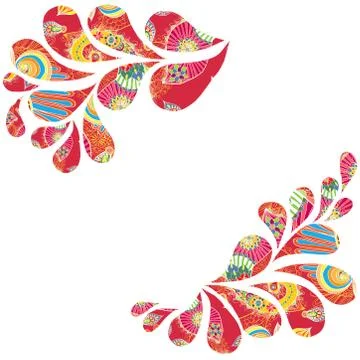 Abstract colorful background with drops Stock Illustration