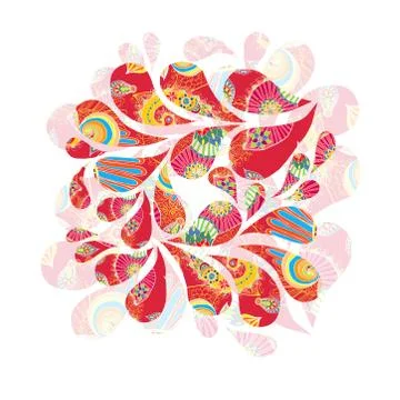 Abstract colorful background with drops Stock Illustration