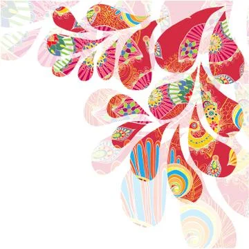 Abstract colorful background with drops Stock Illustration