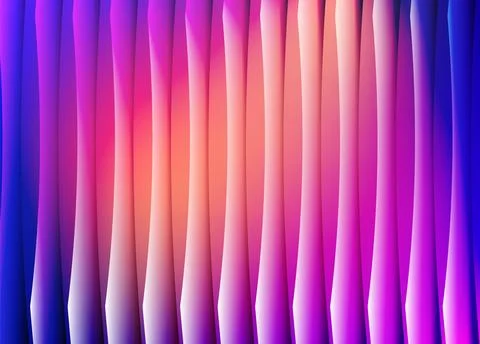 Abstract colorful background features a purple and pink striped silk Illustrazione stock