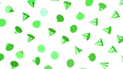 Abstract colorful background with flying or floating simple geometric cones. Stock Footage 108894955