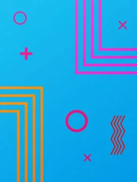 Abstract colorful background with geometric elements. Vertical template for p Stock Illustration