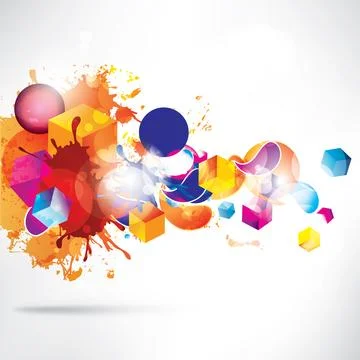 Abstract colorful background with geometric elements 스톡 일러스트