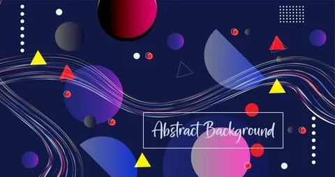 Abstract colorful background with geometric elements. Vector illustration f.. Stock Photos