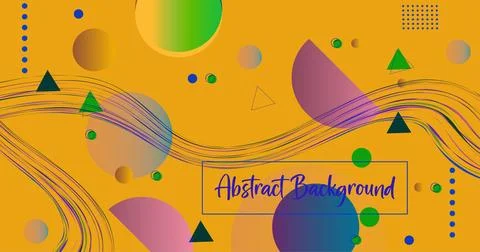 Abstract colorful background with geometric elements. Vector illustration f.. Stock Photos