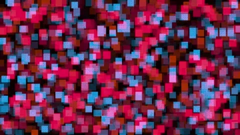 Abstract colorful background with geometric pattern imitation 3d rendering. Stock Footage 164551972