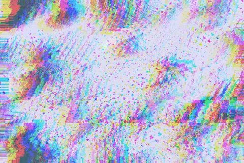 Abstract colorful background with glitch effect for background. Noise Texture Stock Photos