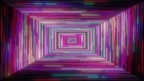 Abstract colorful background with glowing lines, animated live wallpaper Stock Footage 184411219