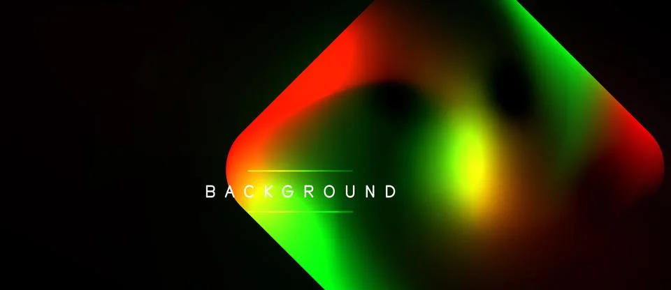 Abstract colorful background. Gradient blends red, green, yellow hues. Dark Stock Illustration