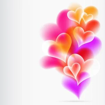 Abstract colorful background from heartes. vector. Stock Illustration