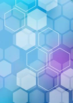Abstract colorful background of hexagonal shapes different sizes 库存插图