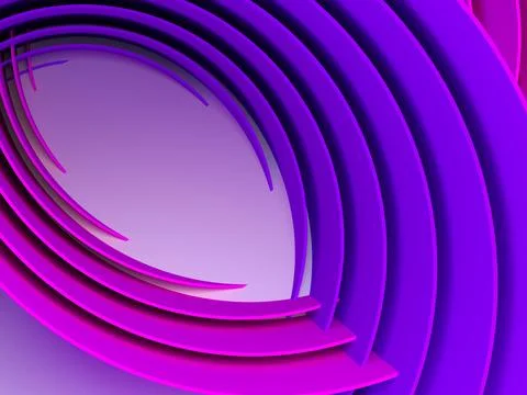 Abstract colorful background, intersected neon colored spirals, 3d Stock Illustration