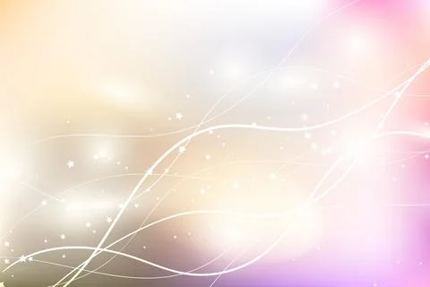 Abstract colorful background with light lines, stars, gradient waves, geometric Stock Illustration