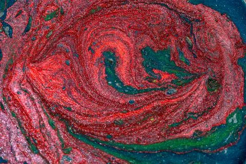 Abstract colorful background of mixed multicolored acrylic paints with sparkles Stock Illustration
