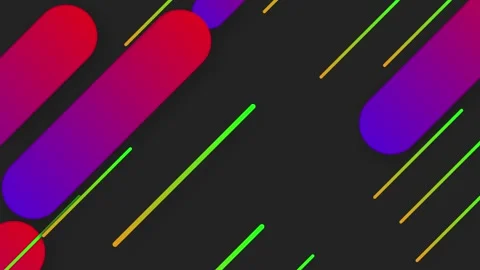 Abstract, colorful background motion wave curves and lines in red, green, bl Video stock 321862795