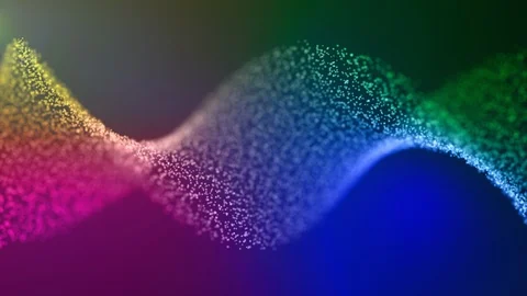 Abstract colorful background with moving particles. Stock-Footage 121738153
