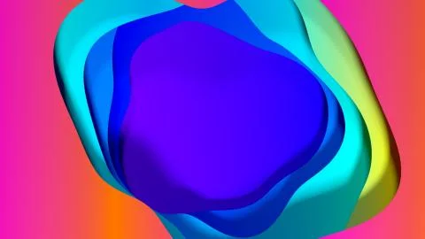 Abstract colorful background with multiple layers of wave surface with differ Stock Illustration