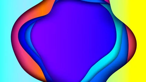 Abstract colorful background with multiple layers of wave surface with differ 스톡 일러스트