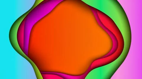 Abstract colorful background with multiple layers of wave surface with differ Stock Illustration
