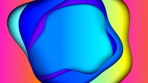 Abstract colorful background with multiple layers of wave surface with differ 库存插图