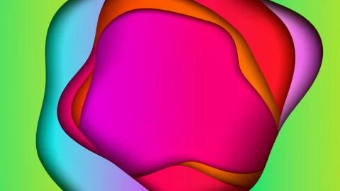 Abstract colorful background with multiple layers of wave surface with differ Stock Illustration