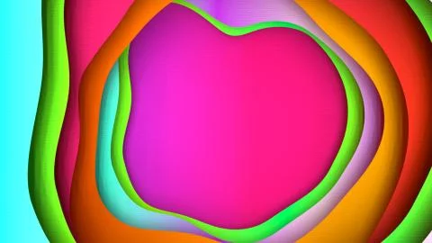 Abstract colorful background with multiple layers of wave surface with differ 스톡 일러스트