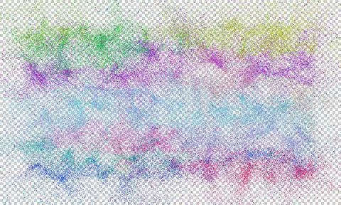 Abstract colorful background of particles. 3D rendering illustration. 스톡 일러스트