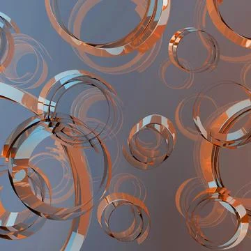 Abstract colorful background with pattern of bubbles, curls, circles of viole Stock Illustration