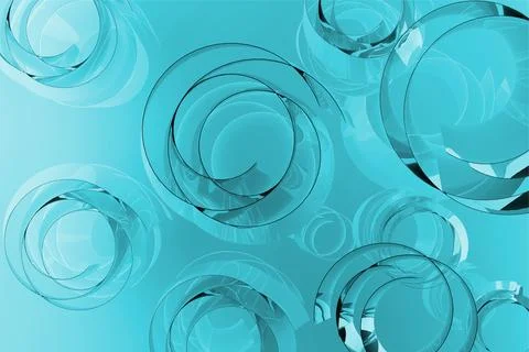 Abstract colorful background - pattern of bubbles, curls, circles of light bl Stock Photos