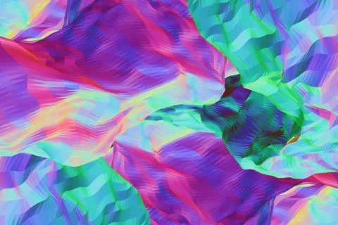 Abstract colorful background with random shaped wavy triangular mesh Illustrazione stock