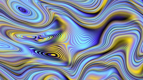 Abstract colorful background with a seamless psychedelic wave pattern for a Stock Footage 337102819