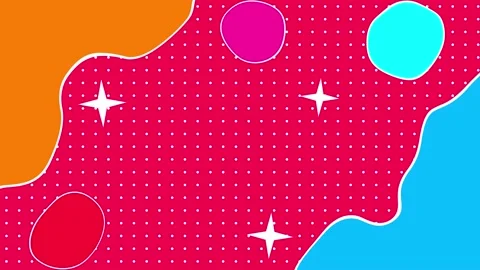 Abstract colorful background with shapes and stars Stock Footage 201981553